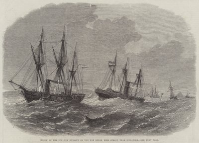 Wrack des Dampfers Hydaspe auf der Pan Shoal Rhio Straße, nahe Singapur von Edwin Weedon