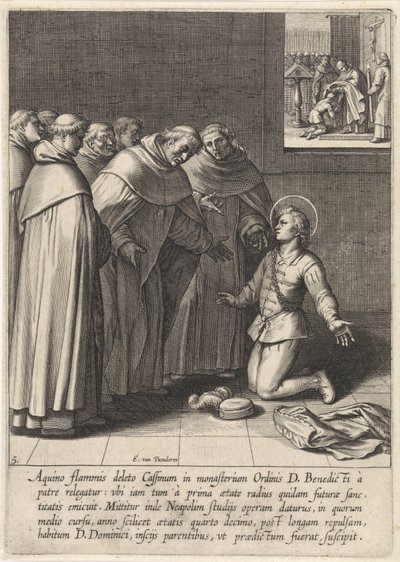 Thomas von Aquin tritt dem Dominikanerorden bei von Egbert van Panderen