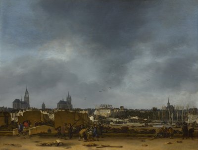 Ansicht von Delft nach der Explosion von 1654 von Egbert van der Poel