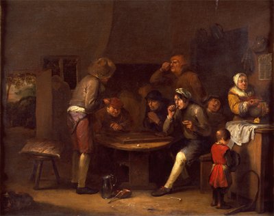 Innenraum eines Bauernhauses, 1677 von Egbert van the Elder Heemskerck
