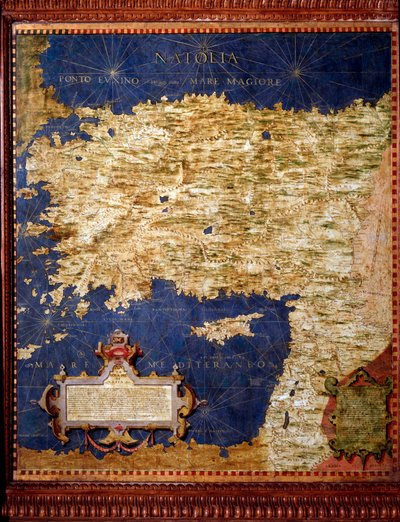 Anatolien Karte von Egnazio Danti, um 1567. Florenz, Palazzo Vecchio, Sala del Mappamondo von Egnazio Danti