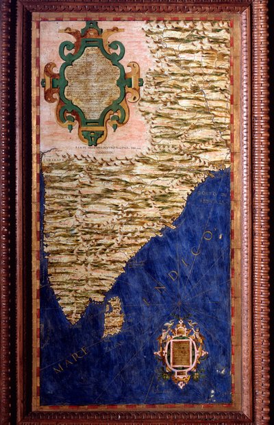 Indien, Karte von Egnazio Danti, um 1567 von Egnazio Danti