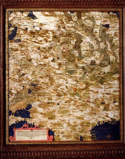 Region Moskau Karte von Egnazio Danti, um 1567. Florenz, Palazzo Vecchio, Sala del Mappamondo von Egnazio Danti