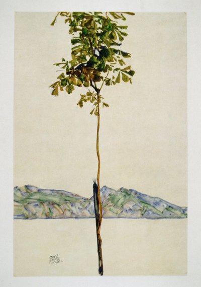 Bäumchen - Kastanienbaum am Bodensee von Egon Schiele