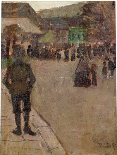 Vor dem Leopolditag in Klosterneuburg, 1907 von Egon Schiele