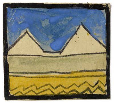 Entwurf für eine Wanddekoration im Atelier Wattmanngasse von Egon Schiele