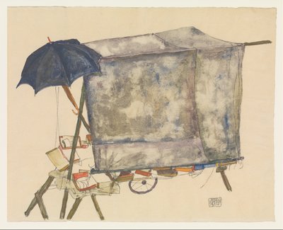 Straßenkarren von Egon Schiele