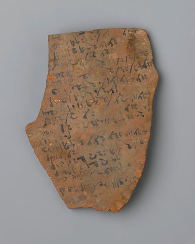 Ostrakon-Liste der Beleuchtungszeiten, möglicherweise aus Elephantine von Egyptian