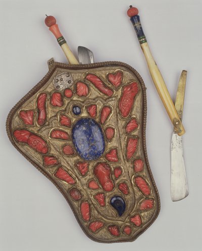 Paar Rasiermesser mit Haltern, gefunden auf dem Schlachtfeld von Heliopolis von Egyptian