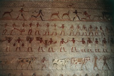 Beni-Hasan Nekropole. Grab des Amenemhat, (Detail) von Egyptian 12th Dynasty