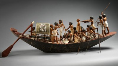 Modell eines Sportbootes aus dem Grab des Meketre (um 1981-1975 v. Chr.) von Egyptian 12th Dynasty
