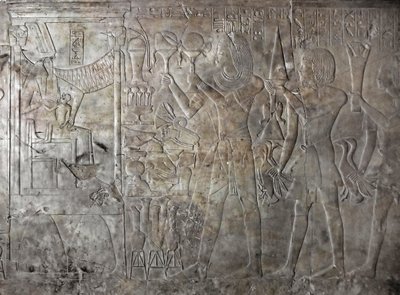 Ägyptische Antiquität: Relief aus dem Grab von Kha em Het von Egyptian 18th Dynasty