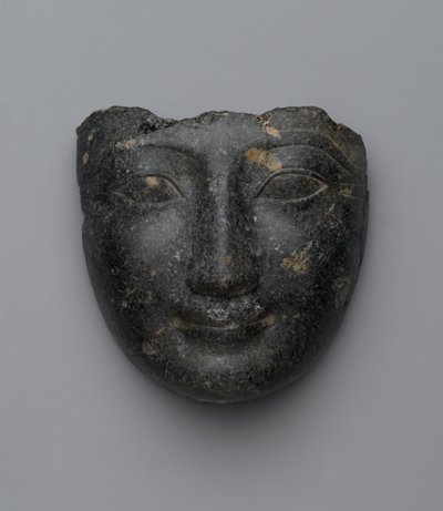 Gesicht von einem Sarkophagdeckel, in Luxor gekauft, Neues Reich von Egyptian 18th Dynasty