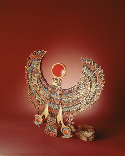 Falken-Pektorale, aus dem Grab von Tutanchamun, Neues Reich von Egyptian 18th Dynasty