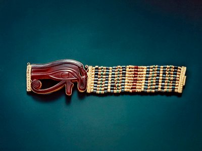 Flexibles Perlenarmband, aus dem Grab von Tutanchamun, Neues Reich von Egyptian 18th Dynasty