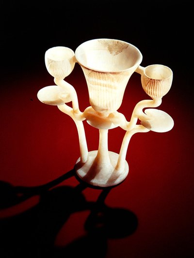Lampe in Form von drei Lotusblumen, aus dem Grab von Tutanchamun, Neues Reich von Egyptian 18th Dynasty