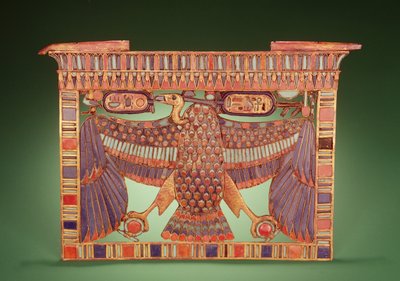 Pylon-Pektorale verziert mit dem Geier von Oberägypten, aus dem Grab von Tutanchamun (ca. 1370-52 v. Chr.) Neues Reich von Egyptian 18th Dynasty