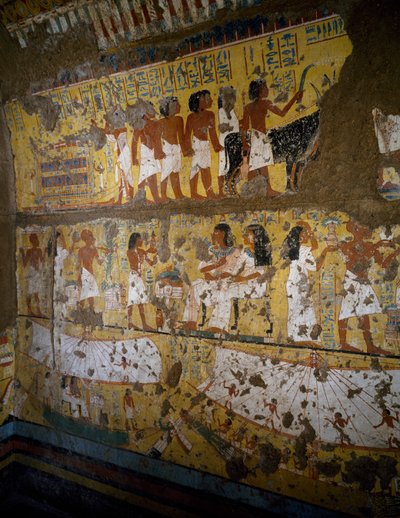 Rekonstruktion der Maia-Kapelle, Deir el-Medina, Ton und bemalter Stuck, ägyptische Zivilisation, Neues Reich, Dynastie XVIII von Egyptian 18th Dynasty