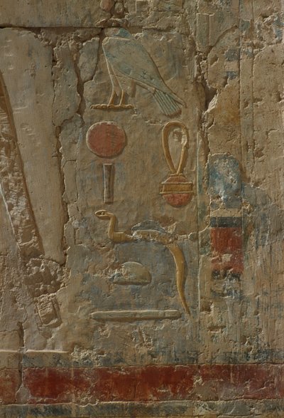 Relief des Horus, Kapelle der Göttin Hathor, aus dem Totentempel der Hatschepsut (ca. 1503-1482 v. Chr.) von Egyptian 18th Dynasty