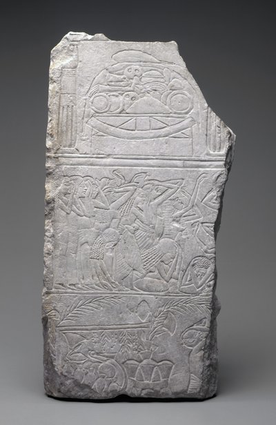 Relief von Trauernden und Begräbnismahlzeiten, Neues Reich, ca. 1340 v. Chr. von Egyptian 18th Dynasty