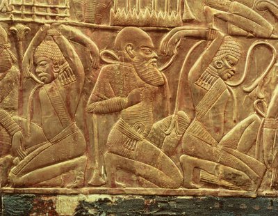 Die Feinde Ägyptens besiegt und versklavt (Detail) von Egyptian 18th Dynasty