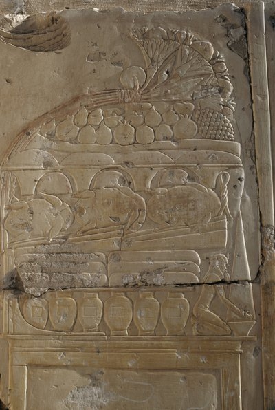 Relief, Tempel von Ramses II, Abydos, Ägypten, ägyptische Zivilisation, Neues Reich, Dynastie XIX von Egyptian 19th Dynasty