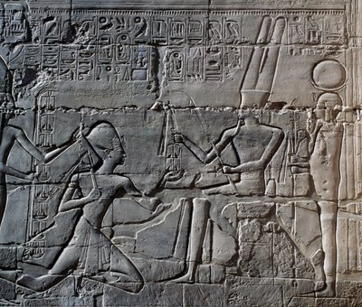 Kampagnen von Seti I. in Syrien und Palästina, Relief, Nordaußenwand der Großen Hypostylhalle, Karnak-Tempelkomplex (UNESCO-Welterbeliste) von Egyptian 19th Dynasty