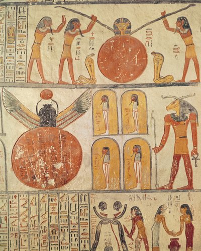 Detail aus dem Buch der Erde, aus der Grabkammer des Grabes von Ramses VI. (r.1143-1136 v. Chr.) Neues Reich von Egyptian 20th Dynasty