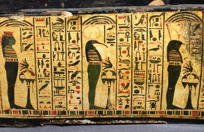 Detail der äußeren Sargbasis der Mumie von Nesyamun, möglicherweise gefunden in Deir El-Bahri, Neues Reich, ca. 1100 v. Chr. von Egyptian 20th Dynasty