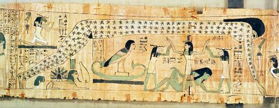 Grabpapyrus von Djedkhonsouefankh, der Geb und Nut darstellt, Dritte Zwischenzeit von Egyptian 21st Dynasty