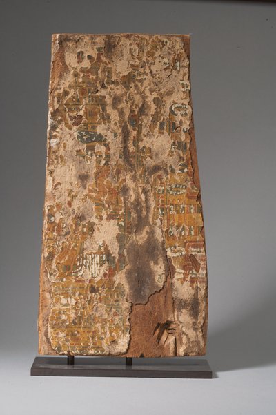 Rückseite eines Sarkophag-Panels, Dritte Zwischenzeit (bemaltes Holz) von Egyptian 21st Dynasty
