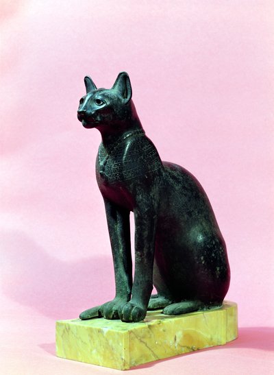 Skulptur einer Katze, Spätzeit von Egyptian 26th Dynasty