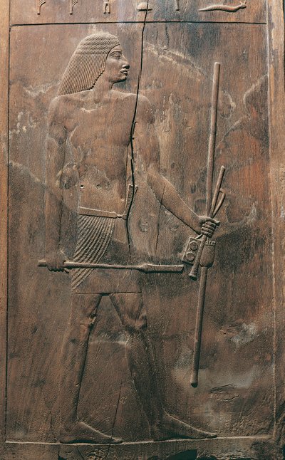 Tafel, die Verstorbene aus dem Grab von Hesira in Saqqara, Ägypten, Altes Reich, Dynastie III, 2650-2150 v. Chr. darstellt von Egyptian 3rd Dynasty