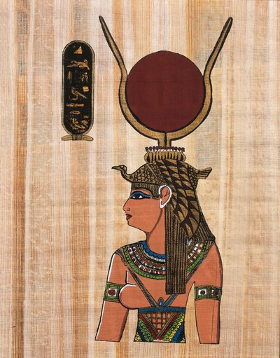 Kleopatra VII., Rekonstruktion eines Reliefs aus dem Tempel von Kom Ombo von Egyptian Egyptian