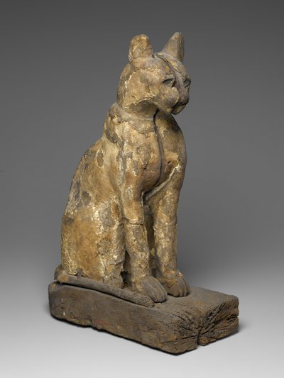 Große Figur einer Katze von Egyptian School