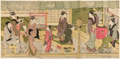 Das Vorderzimmer des Naniwaya von Eishōsai Chōki