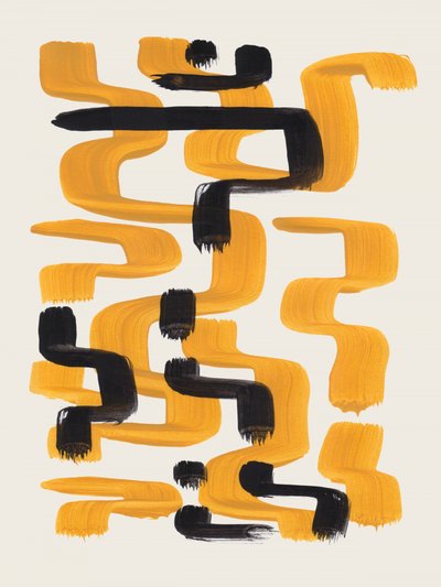 Abstraktes goldenes Labyrinth von Ejaaz Haniff