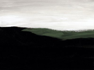 Abstrakter Grüner Horizont von Ejaaz Haniff