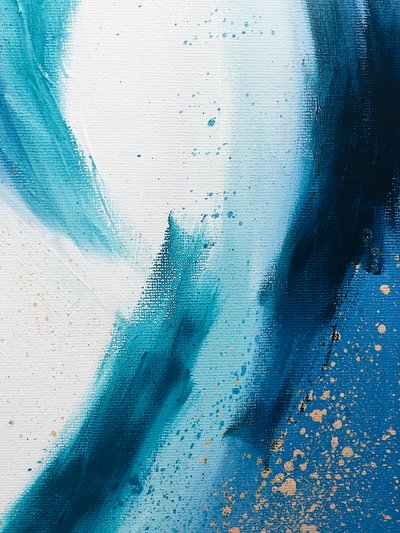 Aqua Gold Abstrakt von Ejaaz Haniff
