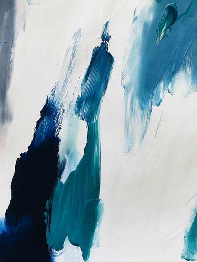 Ozeanblaues Abstrakt von Ejaaz Haniff
