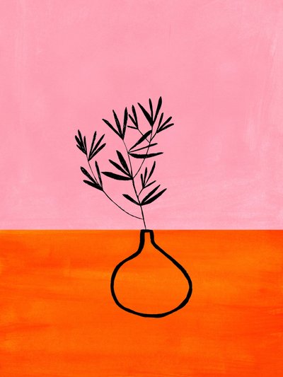 Lebhafte pink-orange Pflanze von Ejaaz Haniff