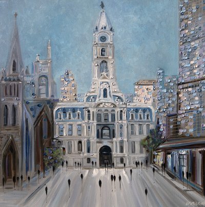 Philadelphia City Hall Straße von Ekaterina Ermilkina