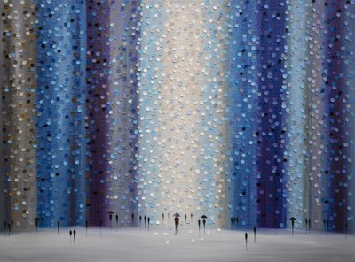Durch blauen Regen gehen von Ekaterina Ermilkina