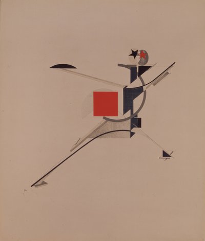 Die Neue. Figurine für die Oper Sieg über die Sonne von A. Kruchenykh, 1920-1921 von Eliezer Markowich Lissitzky