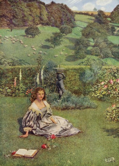 Eine Rose so schön wie je im Norden gesehen Wuchs in einem kleinen Garten ganz allein von Eleanor Fortescue Brickdale