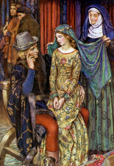 Illustration für Idylls Of The King von Alfred Lord Tennyson von Eleanor Fortescue Brickdale