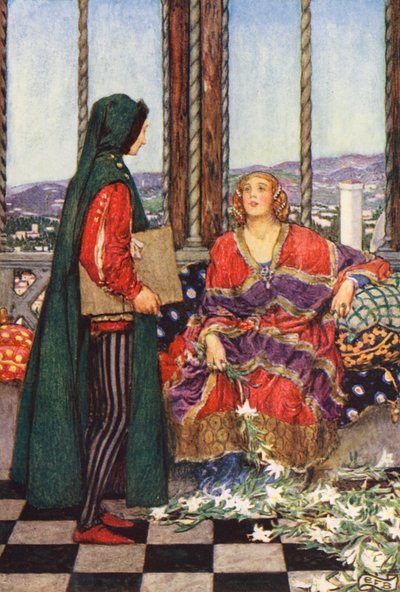 Illustration für Die Versammlung von Bruder Hilarius von Michael Fairless von Eleanor Fortescue Brickdale