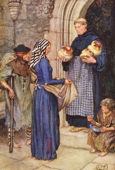 Illustration für The Gathering of Brother Hilarius von Michael Fairless von Eleanor Fortescue Brickdale