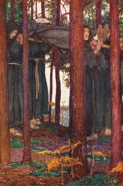 Illustration für The Gathering of Brother Hilarius von Michael Fairless von Eleanor Fortescue Brickdale