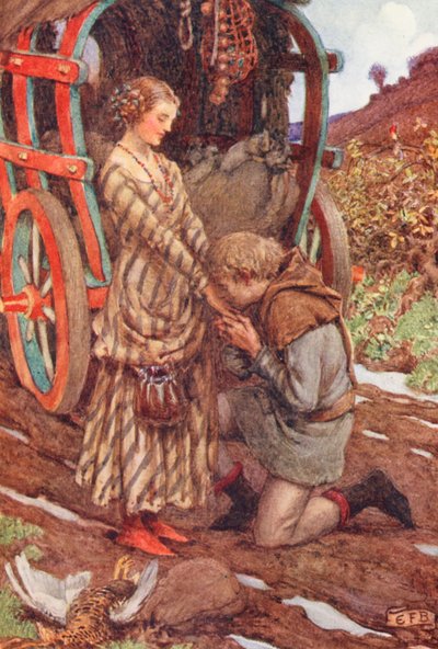 Illustration für The Gathering of Brother Hilarius von Michael Fairless von Eleanor Fortescue Brickdale